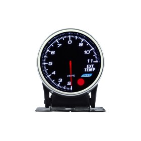 Manometro Analogico Temperatura Gas di Scarico Exhaust Temp Gauge 52mm 12V Auto Doppio Ingresso Alimentazione 10 Colori