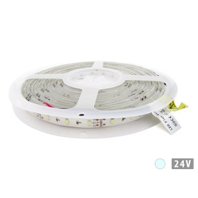 24V Bobina Led 5 Metri 300 Smd 3528 Bianco Freddo Tagliabile IP65 Biadesivo Per Camion Barca