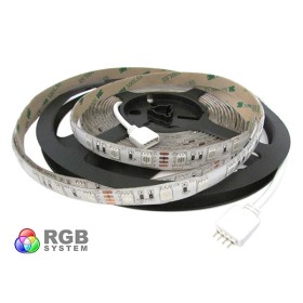 24V Bobina Led RGB 5 Metri 300 Smd 5050 Biadesivi Semi-Impermeabile Per Camion