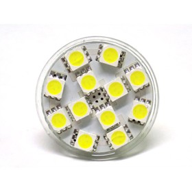 Lampada LED MR11 GU4 12 SMD 5050 2W 12V DC Bianco Caldo Per Lampadario