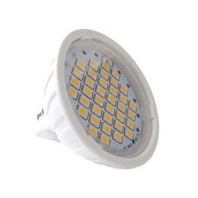Faretto Lampadina LED GU5,3 MR16 3,5W=30W DC/AC 12V Bianco Freddo 36 SMD 2835