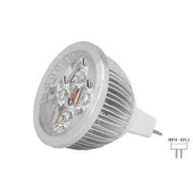 Faretto Lampada LED Dicroica MR16 GU5.3 12V 4W 4X1W Bianco Freddo 6000K