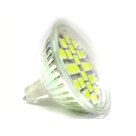 Lampada LED Dicroica MR16 GU5.3 4W Bianco Freddo 12V DC/AC 24 SMD 5050