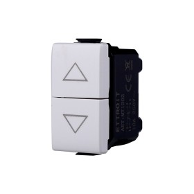 ETTROIT Pulsante Saliscendi Commutatore 2P 10A Tapparelle Colore Bianco Compatibile Con Bticino Matix