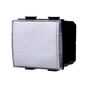 ETTROIT Pulsante Targa Portanome 2P 2M Campanello Colore Bianco Compatibile Con Bticino Matix