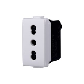 ETTROIT Presa Bipasso Bivalente 2P+T 10/16A Colore Bianco Compatibile Con Bticino Matix
