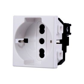ETTROIT Presa Schuko 2P+T 16A Colore Bianco Compatibile Con Bticino Matix