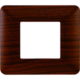 ETTROIT Placca Plastica Serie Solar 2P Colore Radica Compatibile Con Bticino Matix