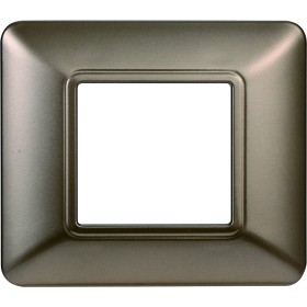 ETTROIT Placca Plastica Serie Solar 2P Colore Bronzo Compatibile Con Bticino Matix
