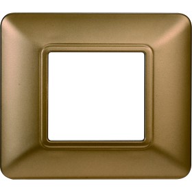 ETTROIT Placca Plastica Serie Solar 2P Colore Oro Compatibile Con Bticino Matix