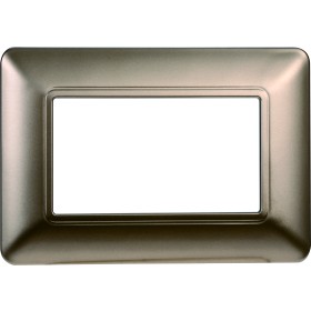 ETTROIT Placca Plastica Serie Solar 3P Colore Bronzo Compatibile Con Bticino Matix