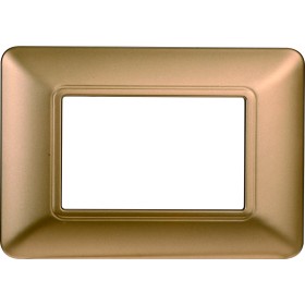 ETTROIT Placca Plastica Serie Solar 3P Colore Oro Compatibile Con Bticino Matix