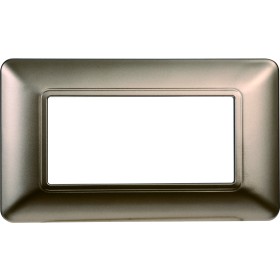 ETTROIT Placca Plastica Serie Solar 4P Colore Bronzo Compatibile Con Bticino Matix