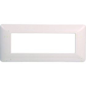 ETTROIT Placca Plastica Serie Solar 6P Colore Bianco Compatibile Con Bticino Matix