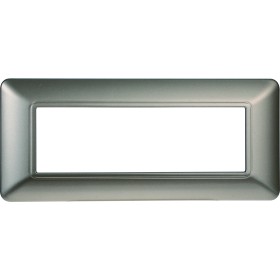 ETTROIT Placca Plastica Serie Solar 6P Colore Titanio Compatibile Con Bticino Matix