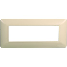 ETTROIT Placca Plastica Serie Solar 6P Colore Sabbia Compatibile Con Bticino Matix