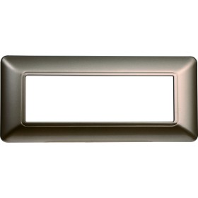 ETTROIT Placca Plastica Serie Solar 6P Colore Bronzo Compatibile Con Bticino Matix