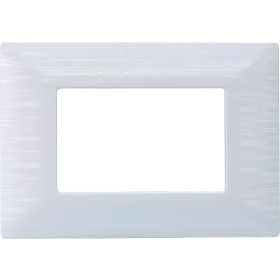 ETTROIT Placca Plastica Serie Solar 3P Colore Bianco Satinato Compatibile Con Bticino Matix