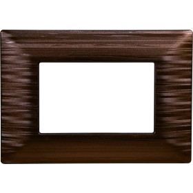 ETTROIT Placca Plastica Serie Solar 3P Colore Bronzo Satinato Compatibile Con Bticino Matix