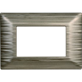 ETTROIT Placca Plastica Serie Solar 3P Colore Oro Satinato Compatibile Con Bticino Matix