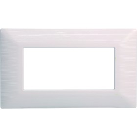 ETTROIT Placca Plastica Serie Solar 4P Colore Bianco Satinato Compatibile Con Bticino Matix