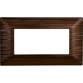 ETTROIT Placca Plastica Serie Solar 4P Colore Bronzo Satinato Compatibile Con Bticino Matix