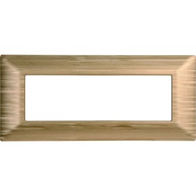 ETTROIT Placca Plastica Serie Solar 6P Colore Oro Satinato Compatibile Con Bticino Matix