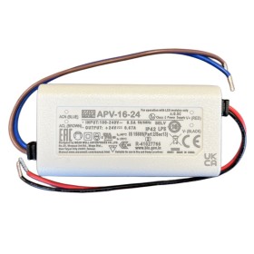 MeanWell APV-16-24 Alimentatore 16W 24V 0,67A IP42 Input 220V e 110V