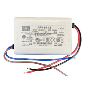MeanWell APV-35-12 Alimentatore 35W 12V 3A IP42 Input 220V e 110V