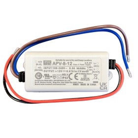 MeanWell APV-8-12 Alimentatore 8W 12V 0,67A IP42 Input 220V e 110V