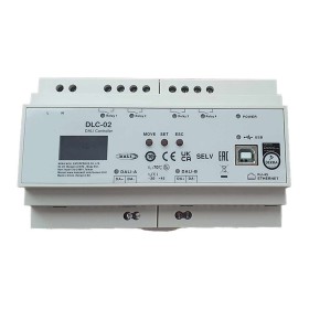 MeanWell DLC-02-KN Gateway KNX-DALI LED Driver Da Guida DIN 2 Linee DALI 4 Relè