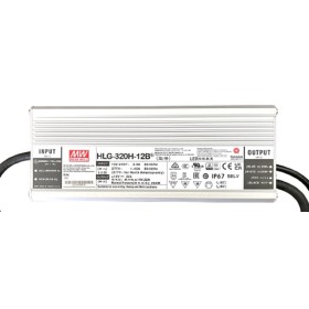 MeanWell HLG-320H-12B Alimentatore IP67 264W 12V 22A Dimmerabile 1-10V PWM Input 220V e 110V