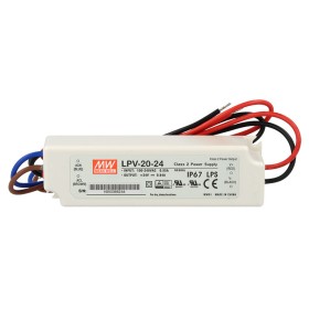 Alimentatore Trasformatore CV MeanWell LPV-20-24 24V 20W 0,84A Impermeabile IP67 Input 220V e 110V