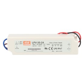Alimentatore Trasformatore CV MeanWell Impermeabile IP67 24V 35W 1,5A LPV-35-24 Input 220V e 110V