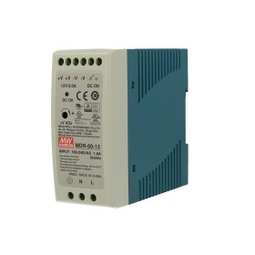 Alimentatore Rotaia Industriale MeanWell MDR-60-12 60W 12V 5A Barra Guida DIN Rail Single Power Supply Input 220V 110V
