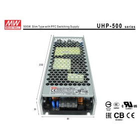 Alimentatore MeanWell CV 48V 500W 10,45A Senza Ventola UHP-500-48 Trasformatore Da AC 220V A DC 48V