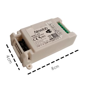Newlab Led Dimmer PWM In Tensione Pulsante N.O. WiFi 12A 12V 24V 48V Compatibile Alexa Google Home