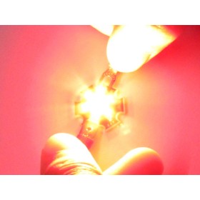 Power Led 1W Colore Rosso 2,0-2,4V DC 350mA 40 Lumen Piastra Dissipatore Inclusa 620-630nm