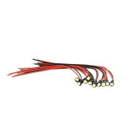 10 Pezzi Micro Mini Lampada Led Con Filo 6V Smd 3528 Colore Rosso Luci Spia Per Moto Epoca