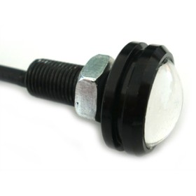 Power Led A Bottone Modello Slim 12V 2W Bianco Freddo IP67 Eagle Eye Led Luci Diurne Carcassa Nera