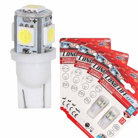 8 Pezzi Lampada Led 28mm 12V Luce per Auto T10 W5W 5 SMD 5050 1W 100lm Lampadina 194 168 Bianco Freddo 6500K