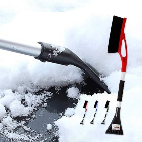 Raschietto per Ghiaccio con Spazzola da Neve 2 in 1 con Manico Ergonomico e Impugnatura per Auto SUV Lungezza 71cm Colore Assortito