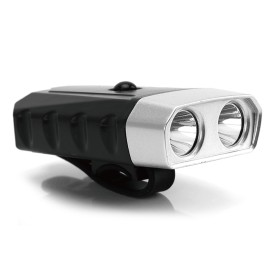 Fanale Bici Anteriore Con Doppio Led Alimentazione Con 3 Pile AA (Escluse)