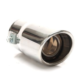 Tubo di Scarico per Auto Terminale Di Scarico Universale Cromato In Acciaio Inossidabile D6cm X L13,5cm
