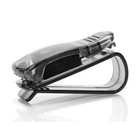Clip Portaocchiali per Auto Da Parasole Colore Nero Supporto per Occhiali e Biglietti
