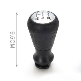 Pomello Leva Cambio Universale a 5 Rapporti con Finitura in Plastica Antiscivolo e Metallo