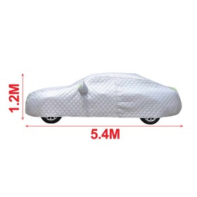 Telo Copriauto Antigrandine e Antivento Copertura Impermeabile per Carrozzeria Auto con Cerniera Strisce Fluorescenti Inspessito con Cotone 5,4x1,75x1,2m Taglia XL