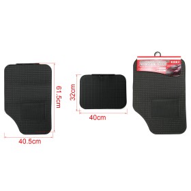 Kit Tappetini Auto In Gomma Universale Anteriori 61,5X40,5cm Posteriori 40X32cm