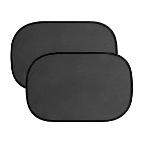 2 Pezzi Tendina Parasole Laterale Auto 44X38cm Nero