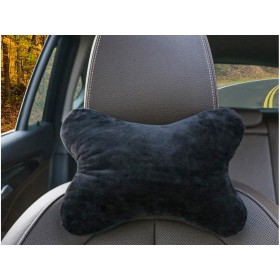 2 Pezzi Cuscini Poggiatesta Auto Ergonomici e Traspiranti Colore Nero